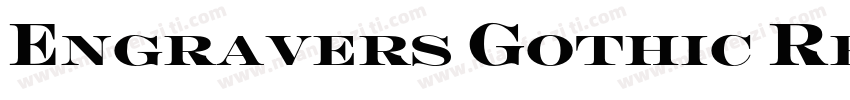 Engravers Gothic Regular字体转换